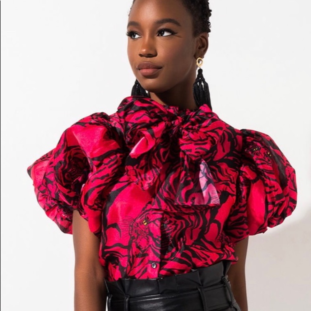 Gorgeous Red Distinguished Blouse